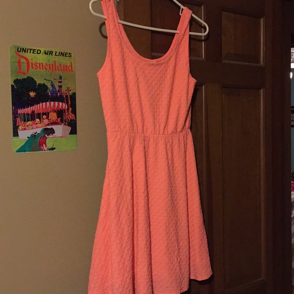 Peach sleeveless summer dress